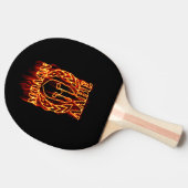 Raquette De Ping Pong Hot Molon Labe Spartan Warrior Masque sur le feu (Côté)