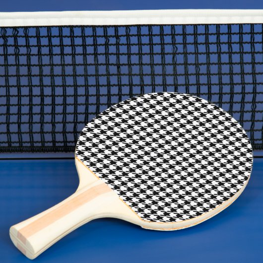 Raquette De Ping Pong Houndstooth noir et blanc par Shirley Taylor (Insitu)