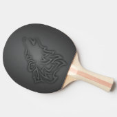 Raquette De Ping Pong Howling Wolf Tribal Black (Côté)