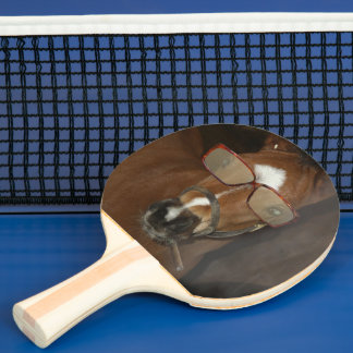 Raquette De Ping Pong Humoristique Cheval Foin Fumer Ping Pong Paddle