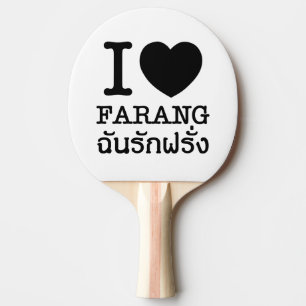 Raquette De Ping Pong I Black Heart (Amour) Farang
