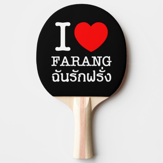Raquette De Ping Pong I Heart (Amour) Farang (Devant)
