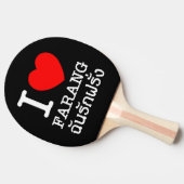 Raquette De Ping Pong I Heart (Amour) Farang (Côté)
