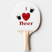 Raquette De Ping Pong I Heart Beer Design (Dos)