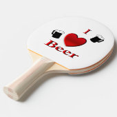 Raquette De Ping Pong I Heart Beer Design (Devant Angle)