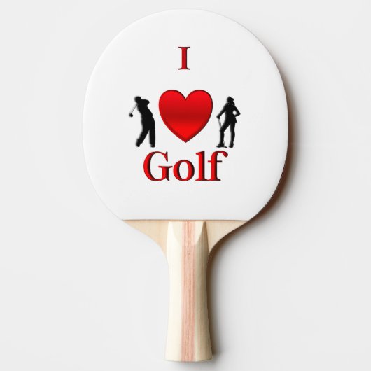 Raquette De Ping Pong I Heart Golf (Dos)
