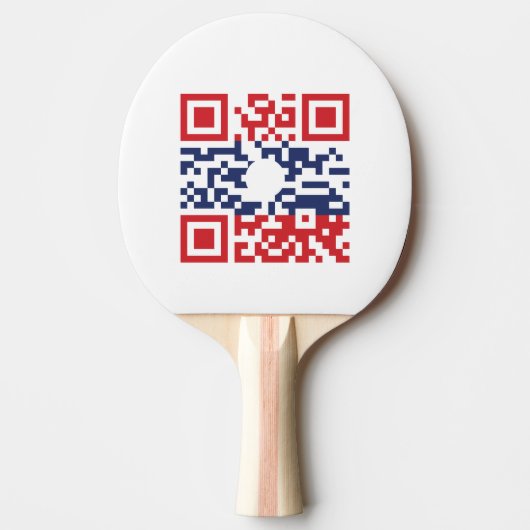 Raquette De Ping Pong I Love Laos (Khoy Huk Lao) Drapeau QR Code | Geek  (Devant)