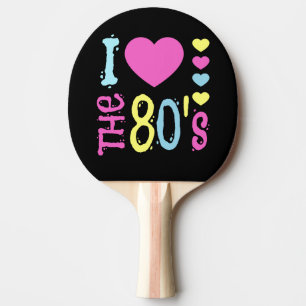 Raquette De Ping Pong I Love the 80s Disco Costume