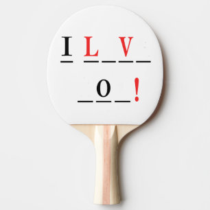Raquette De Ping Pong I Love You-Hangman Style par Shirley Taylor