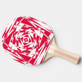 Raquette De Ping Pong Illusion abstraite rouge blanc (Côté)
