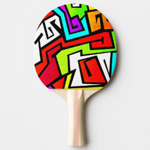 Raquette De Ping Pong Illustration colorée de graffiti