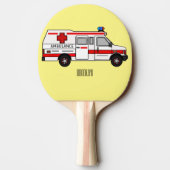 Raquette De Ping Pong Illustration d'ambulance (Dos)