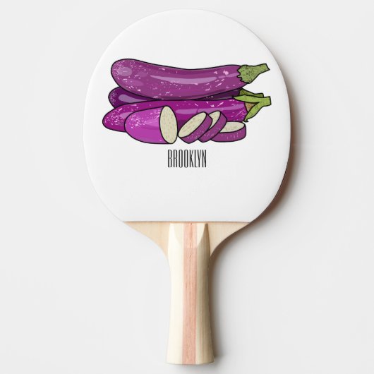 Raquette De Ping Pong Illustration d'aubergine (Devant)