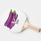 Raquette De Ping Pong Illustration d'aubergine (Côté)