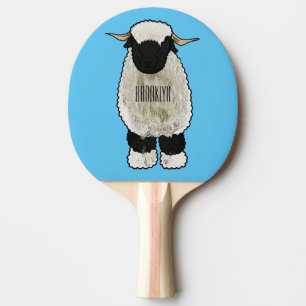 Raquette De Ping Pong illustration de bande dessinée de mouton Valais Bl