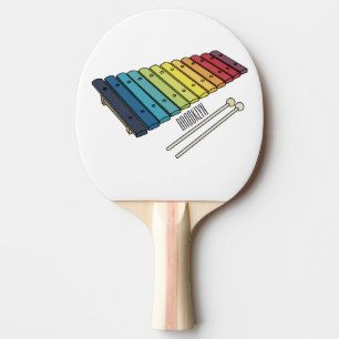 Raquette De Ping Pong Illustration de bande dessinée en Xylophone
