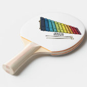 Raquette De Ping Pong Illustration de bande dessinée en Xylophone (Devant Angle)