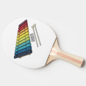 Raquette De Ping Pong Illustration de bande dessinée en Xylophone (Côté)