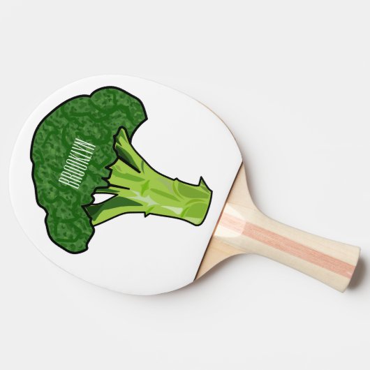 Raquette De Ping Pong Illustration de Broccoli (Côté)