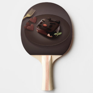 Raquette De Ping Pong Illustration de Brownie au chocolat