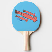 Raquette De Ping Pong Illustration de calamar rose (Dos)
