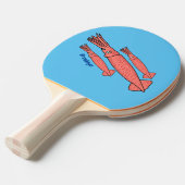 Raquette De Ping Pong Illustration de calamar rose (Devant Angle)