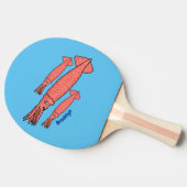 Raquette De Ping Pong Illustration de calamar rose (Côté)