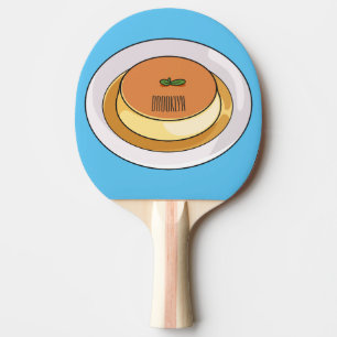 Raquette De Ping Pong Illustration de caramel de crème