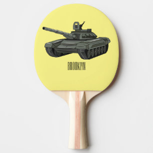 Raquette De Ping Pong Illustration de caricature de réservoir