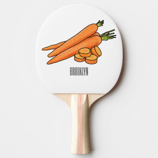 Raquette De Ping Pong Illustration de carotte (Devant)