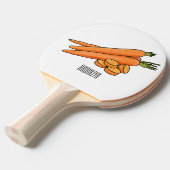 Raquette De Ping Pong Illustration de carotte (Devant Angle)