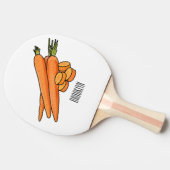 Raquette De Ping Pong Illustration de carotte (Côté)