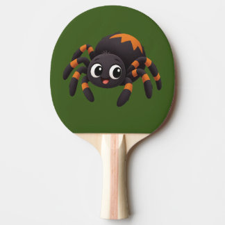 Raquette De Ping Pong Illustration de cartoon d'araignée mignonne pour H