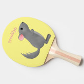Raquette De Ping Pong Illustration de chinchilla gris mignon (Côté)