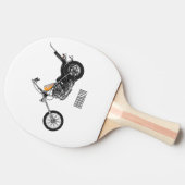 Raquette De Ping Pong Illustration de Chopper Motorcycle 1950 (Côté)