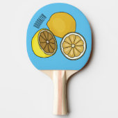 Raquette De Ping Pong Illustration de citron (Dos)