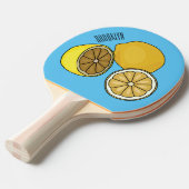 Raquette De Ping Pong Illustration de citron (Devant Angle)