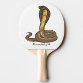 Raquette De Ping Pong Illustration de cobra brun (Dos)