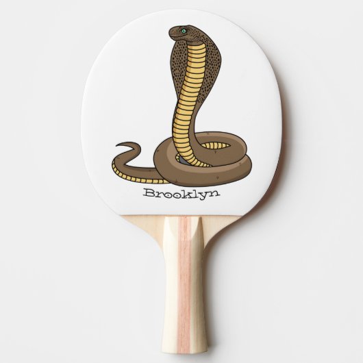 Raquette De Ping Pong Illustration de cobra brun (Devant)