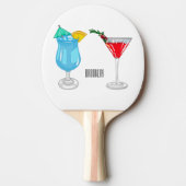 Raquette De Ping Pong Illustration de cocktail (Devant)