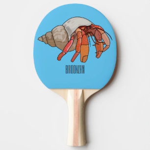 Raquette De Ping Pong Illustration de crabe ermite