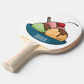 Raquette De Ping Pong Illustration de crème glacée (Devant Angle)