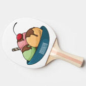 Raquette De Ping Pong Illustration de crème glacée (Côté)