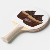Raquette De Ping Pong Illustration de Cupcake (Devant Angle)