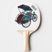 Raquette De Ping Pong Illustration de cyclo-pousse (Dos)