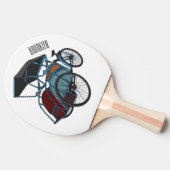 Raquette De Ping Pong Illustration de cyclo-pousse (Côté)