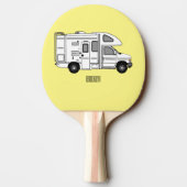 Raquette De Ping Pong Illustration de dessin animé Campervan (Dos)