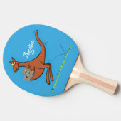 Raquette De Ping Pong Illustration de dessin animé Cute kangaroo et koal (Côté)