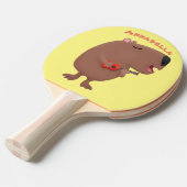 Raquette De Ping Pong Illustration de dessin animé de capybara ukulele (Devant Angle)