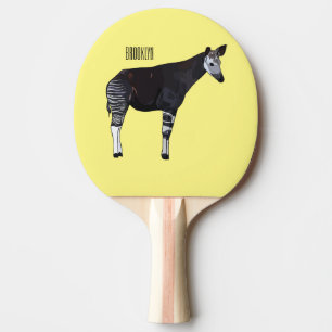 Raquette De Ping Pong illustration de dessin animé d'okapi
